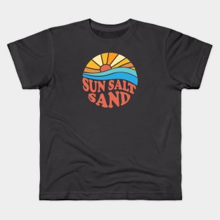 Retro Sunset Sun Salt Sand Kids T-Shirt